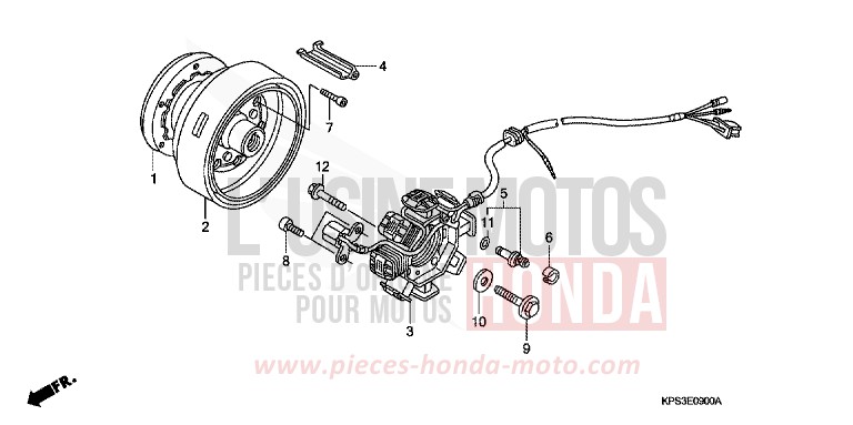 GENERATORE per CRF230F EXTREME RED (R292) del 2009