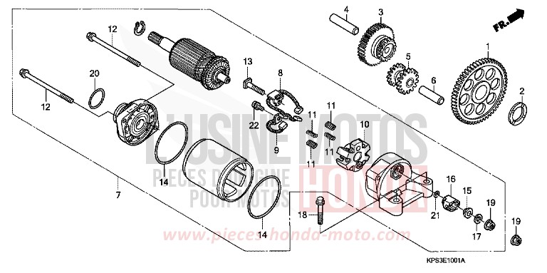 STARTING MOTOR (CRF230F8/9/B) for CRF230F EXTREME RED (R292) from 2009