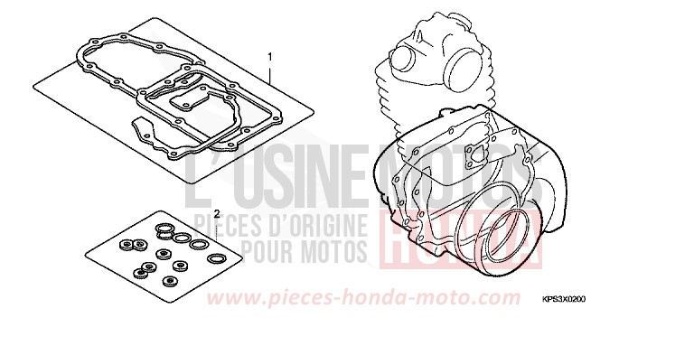 GASKET KIT B for CRF230F EXTREME RED (R292) from 2009
