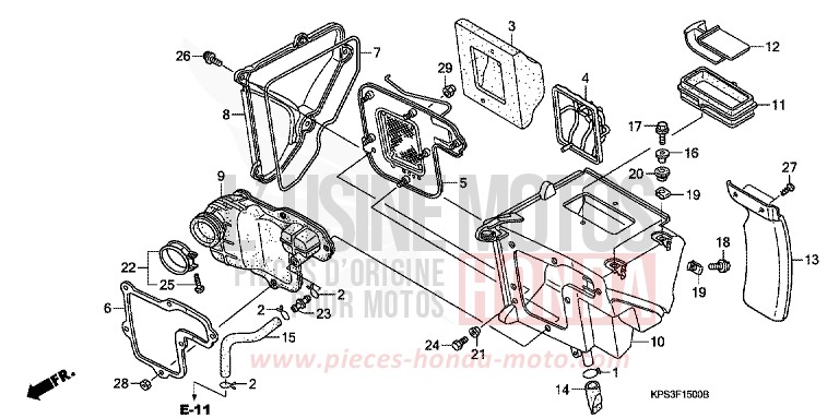 AIR CLEANER for CRF230F EXTREME RED (R292) from 2009