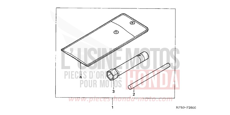 TOOLS for CRF230F EXTREME RED (R292) from 2009