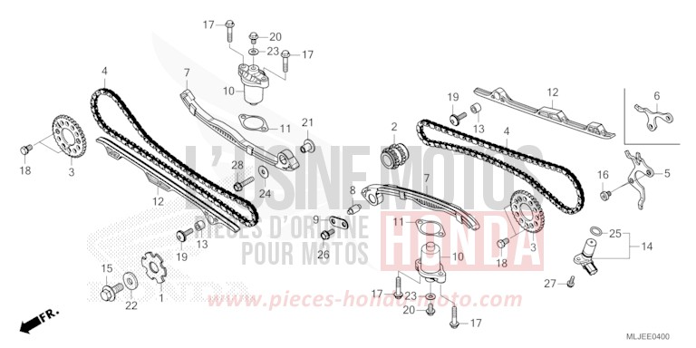 CAM CHAIN/TENSIONER for GL1800 MAT ARMRED GREEN METALLIC (G208) from 2024