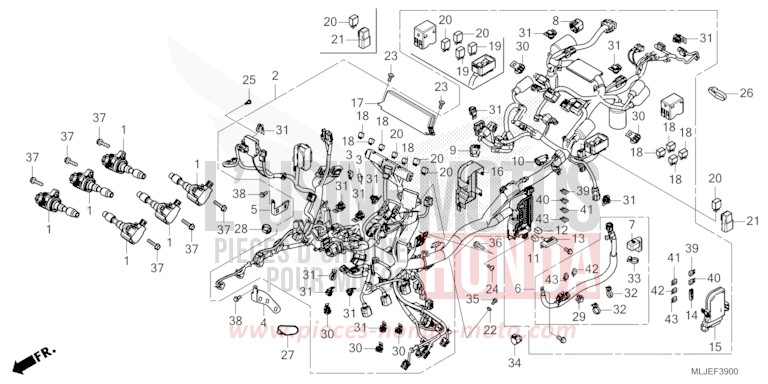 WIRE HARNESS for GL1800 HEAVY GRAY METALLIC-U (NH194B) from 2024