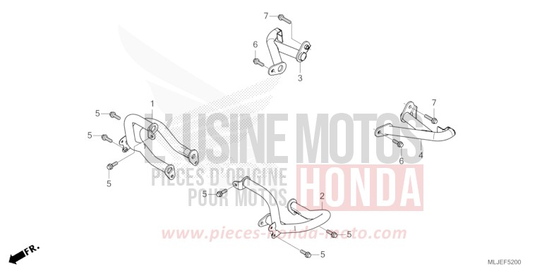 ENGINE GUARD for GL1800 HEAVY GRAY METALLIC-U (NH194B) from 2024