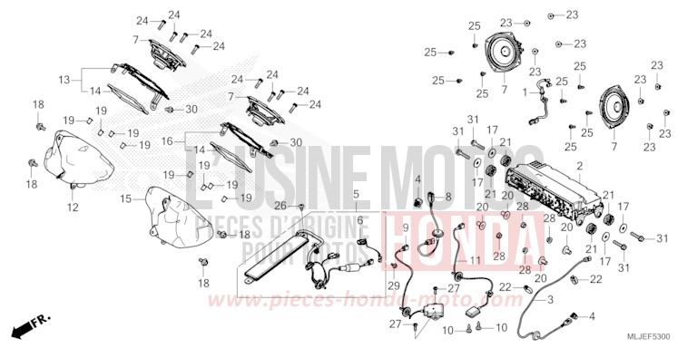 AUDIO UNIT for GL1800 HEAVY GRAY METALLIC-U (NH194B) from 2024