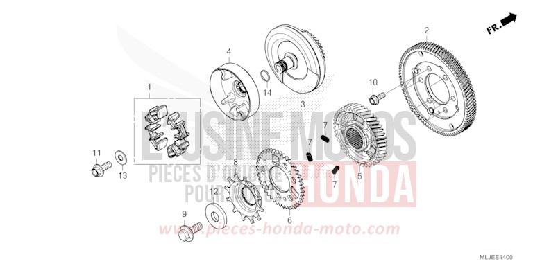 PRIMARY GEAR for GL1800 BETA SILVER METALLIC (NHC07E) from 2024