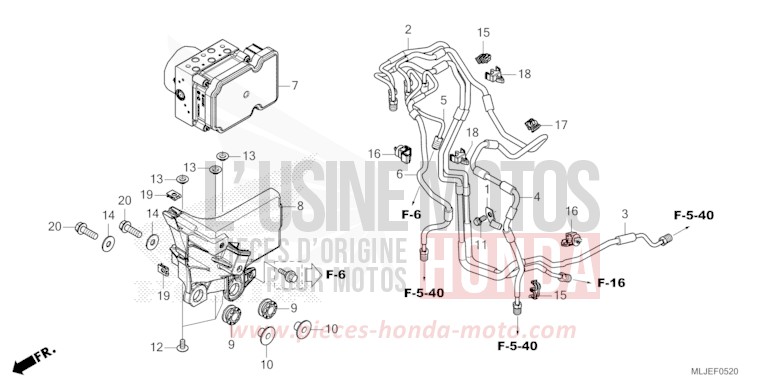 ABS MODULATOR for GL1800 BETA SILVER METALLIC (NHC07E) from 2024