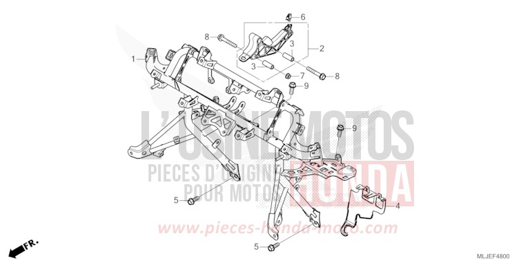 COWL STAY for GL1800 BETA SILVER METALLIC (NHC07E) from 2024