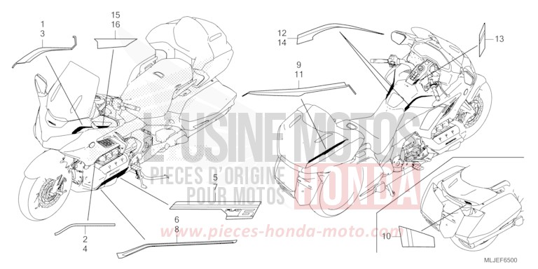 STRIPE for GL1800 BETA SILVER METALLIC (NHC07E) from 2024