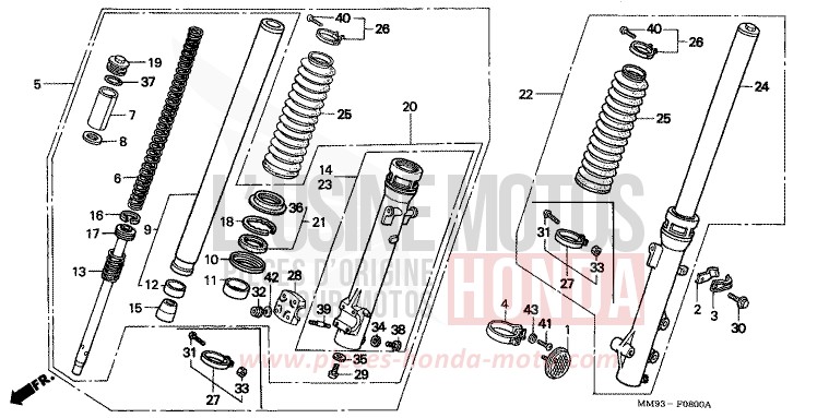 FOURCHETTE AVANT for   from 