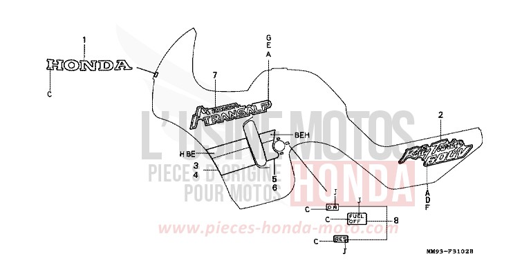 RAYURE/MARQUE (XL600VM/VN/VP) for   from 