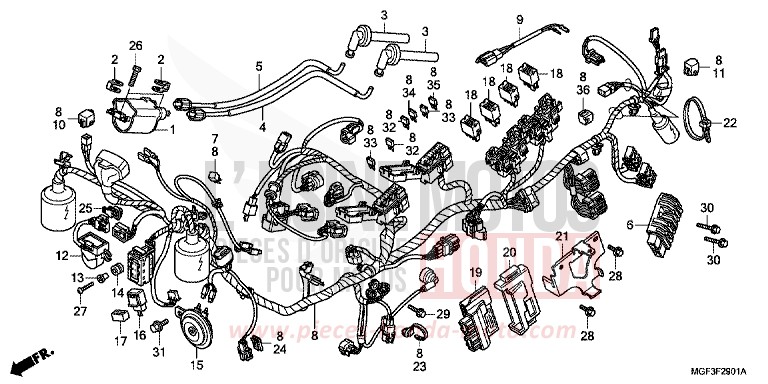 FAISCEAU DES FILS (FJS600A9-2KO/FJS600AB/DB) for   from 