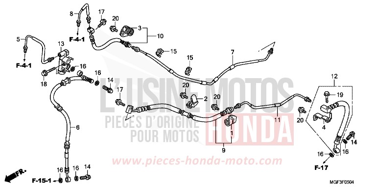 TUYAUTERIE FREIN ARRIERE (FJS600A9-2KO/FJS600AB) for   from 