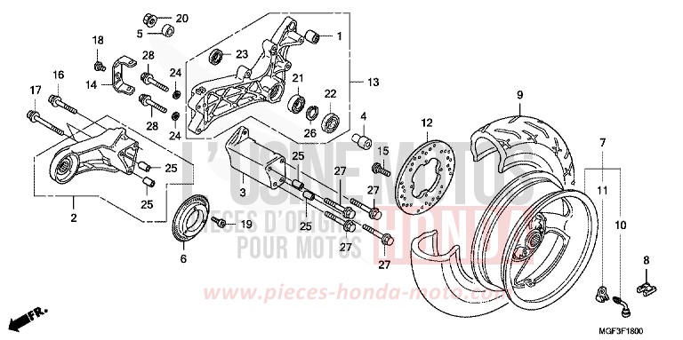 ROUE ARRIERE for   from 