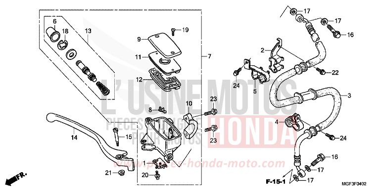 MAITRE-CYLINDRE DE FREIN AVANT CYLINDRE (FJS600DB) for   from 