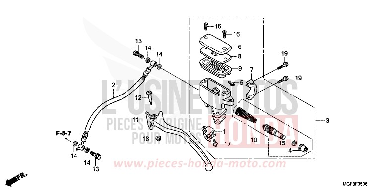 REAR BRAKE MASTER CYLINDER (FJS600DB) for   from 