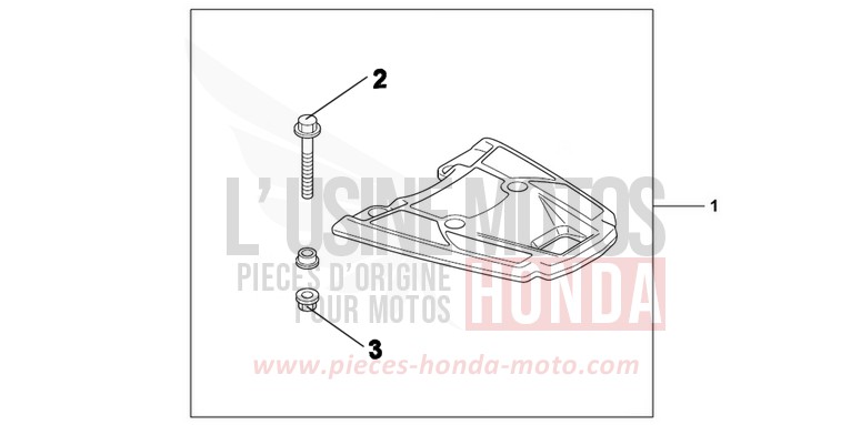 KIT,RR CARRIERBAS for NSC50MPD CANDY LUCID RED (R264) from 2012