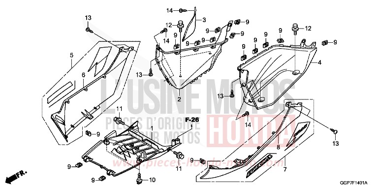 FLOOR STEP (NSC502WH/T2) for NSC50WH PEARL SUNBEAM WHITE (NHA66) from 2013
