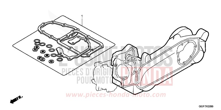 GASKET KIT B for NSC50WH CANDY LUCID RED (R264) from 2012