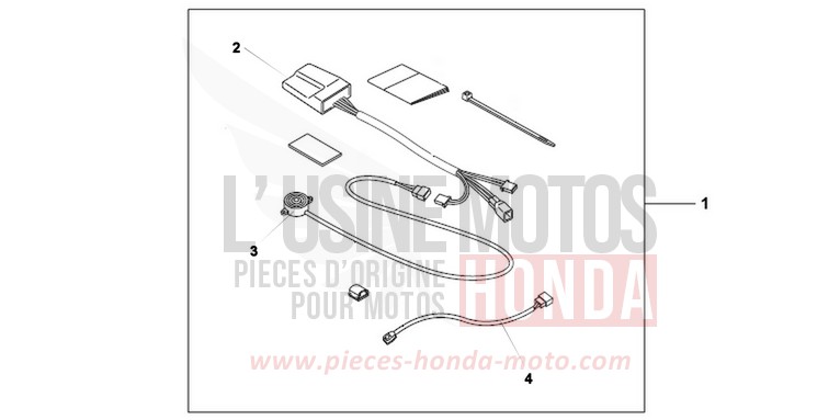 HONDA LOCK ALARM KIT for NSC50WH CANDY LUCID RED (R264) from 2012