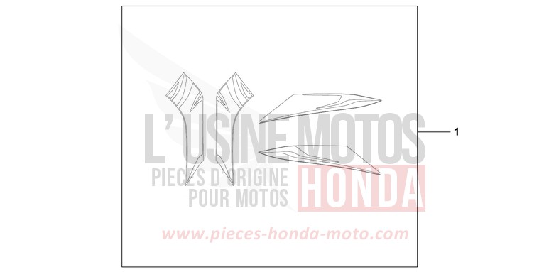 SAFARI BODY STICKER SET for NSC50WH PEARL WHITE (NHA20) from 2012