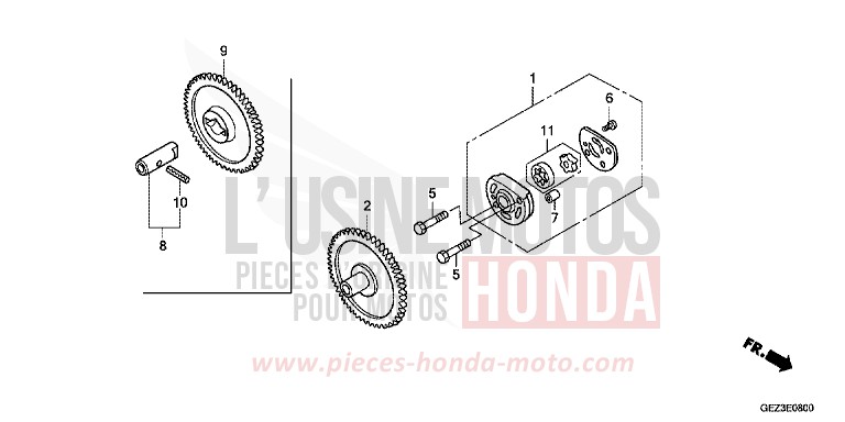 OIL PUMP for Zoomer BLACK (NH1) from 2005