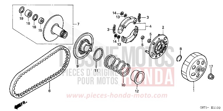 DRIVEN FACE for Zoomer FIGHTING RED (R134) from 2005
