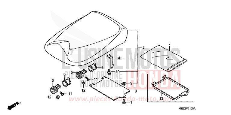 SEAT for Zoomer FIGHTING RED (R134) from 2005