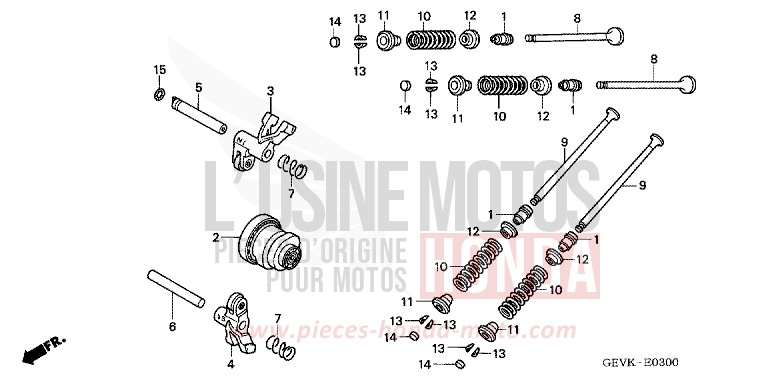 CAMSHAFT/VALVE (NPS505/6) for Zoomer PLASMA YELLOW (Y141) from 2005