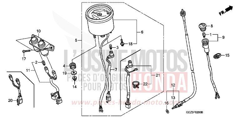 METER for Zoomer BLACK (NH1) from 2006