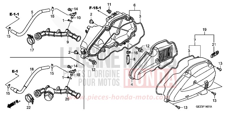 AIR CLEANER (NPS505/6/8/9) for Zoomer BLACK (NH1) from 2006