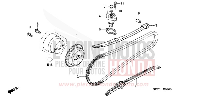 CAM CHAIN/TENSIONER for Zoomer PLASMA YELLOW (Y141) from 2006
