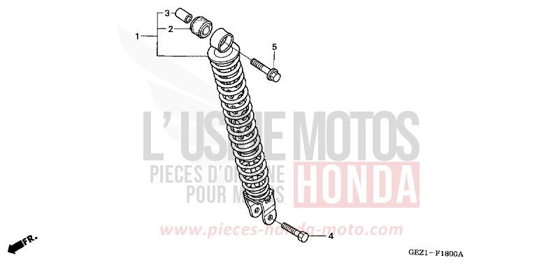 REAR CUSHION for Zoomer SHASTA WHITE (NH138) from 2006