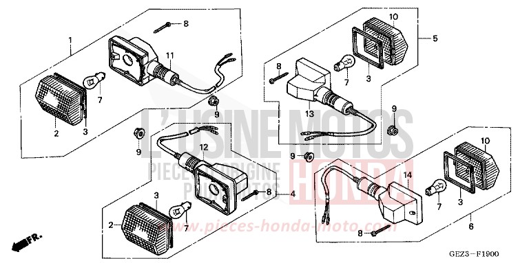 WINKER (NPS503/5/6) for Zoomer SHASTA WHITE (NH138) from 2006