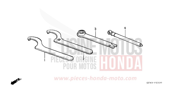 TOOLS for CR80R FIGHTING RED (R134) from 1985