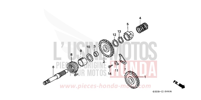 KICK STARTER SPINDLE for CR80R NEUCLEAR RED (R177R) from 1992