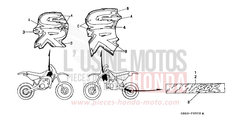 MARK (CR80RN) for CR80R NEUCLEAR RED (R177R) from 1992