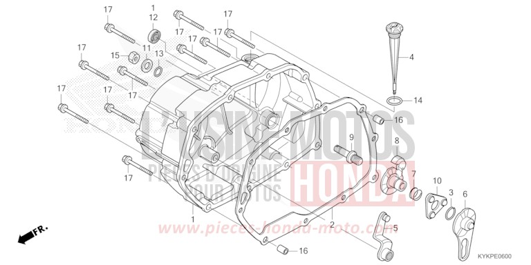 RIGHT CRANKCASE COVER for CRF110F EXTREME RED (R292) from 2025