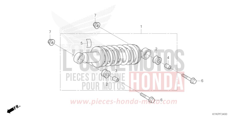 REAR CUSHION for CRF110F EXTREME RED (R292) from 2025