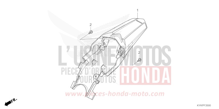 PARAFANGO POSTERIORE per CRF110F EXTREME RED (R292) del 2025
