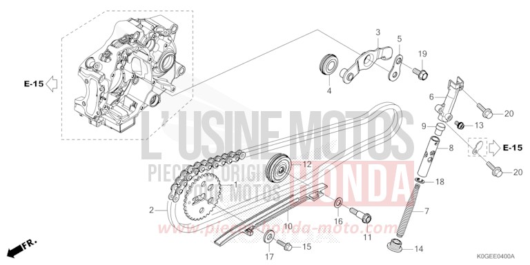 CAM CHAIN/TENSIONER for C125A MAT AXIS GRAY METALLIC (NH303) from 2022