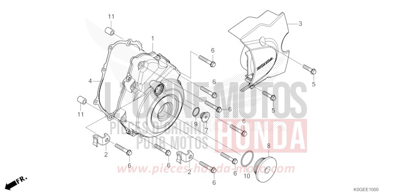 LEFT CRANKCASE COVER for C125A MAT AXIS GRAY METALLIC (NH303) from 2022