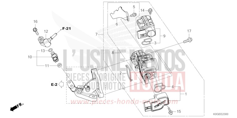 THROTTLE BODY for C125A MAT AXIS GRAY METALLIC (NH303) from 2022