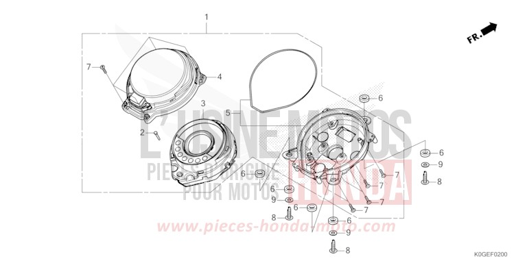METER for C125A MAT AXIS GRAY METALLIC (NH303) from 2022