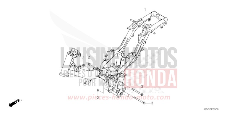 FRAME BODY for C125A MAT AXIS GRAY METALLIC (NH303) from 2022