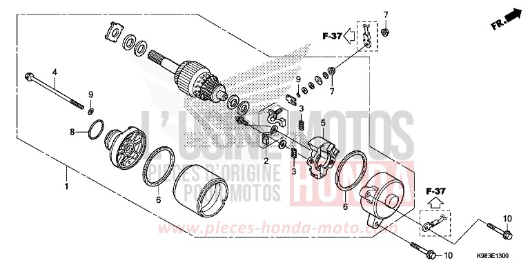 STARTER MOTOR for CB125R BLACK (NH1) from 2018