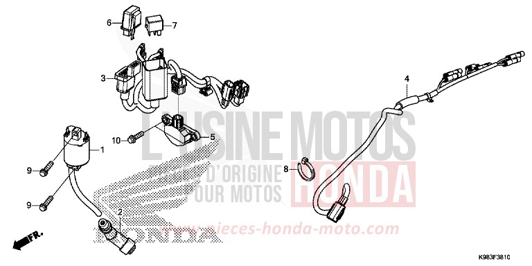SUB HARNESS for CBF125N BLACK (NH1) from 2018