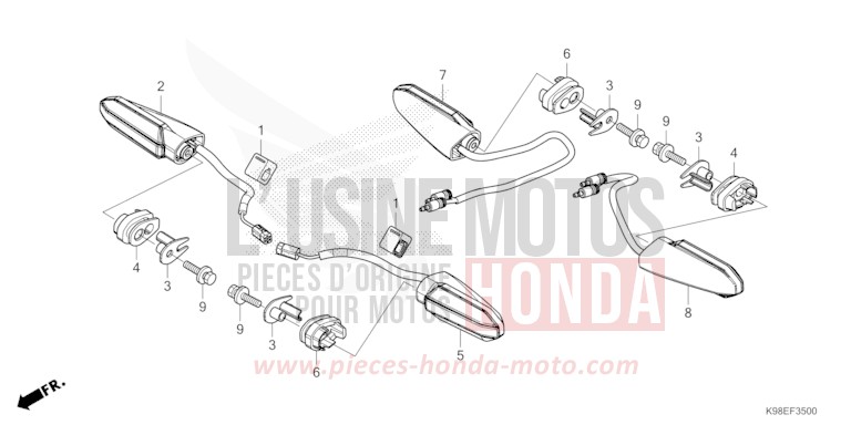 WINKER for CBF125N MAT JEANS BLUE METALLIC (PB417) from 2023