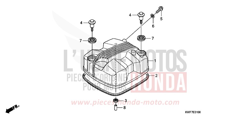 CYLINDER HEAD COVER for CBF125M SPORTS RED (R321) from 2010