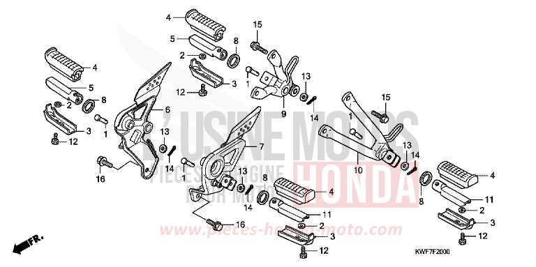 STEP for CBF125M SPORTS RED (R321) from 2010